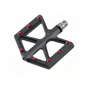 Barbieri Black Carbon Pedals With Red Pins