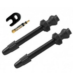 Barbieri tubeless valve aluminium SV 45mm black 2 pieces