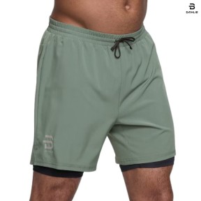 Bjorn Daehlie Run 2 in 1 Men's Shorts, Forest Green