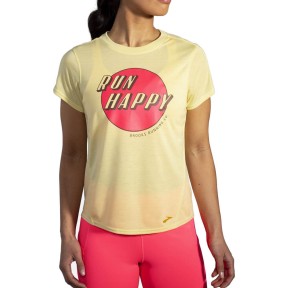 Brooks Distance Graphic SS Women's Running Top, Sunsprite