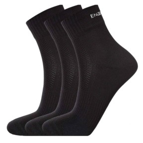 Endurance Dingwall 3-Pack Quarter Tactel Performance Socks, Black