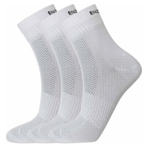 Endurance Dingwall 3-Pack Quarter Tactel Performance Socks, White
