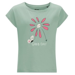 Jack Wolfskin Good Day Girls T-Shirt, Granite Green