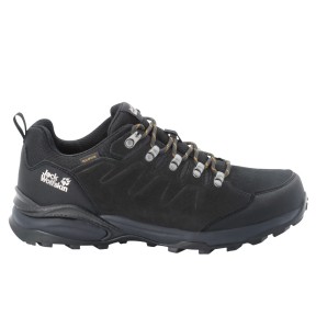 Jack Wolfskin Refugio Texapore Low Men's WP Lth, Phantom/Burly Yellow