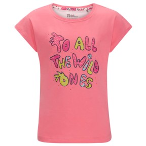 Jack Wolfskin Villi Girls T-shirt, Pink Lemonade