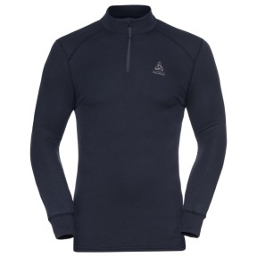 Odlo Active Warm Eco Half-zip Men's Turtleneck Baselayer Top, Dark Sapphire