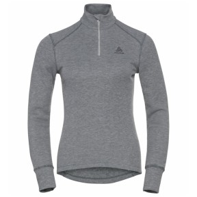Odlo Active Warm Eco Half-zip Women's Turtleneck Baselayer Top, Grey