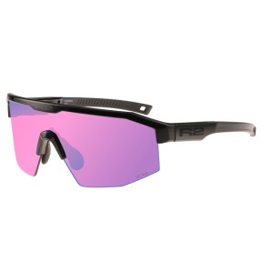 R2 Gain Sport Sunglasses, Glossy Black, Pink With Blue