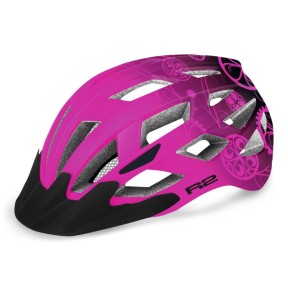 R2 Lumen Kids Bike Helmet, Pink/Black