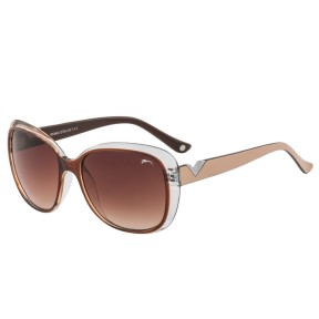 Relax Ictis Women's Sunglasses, Shiny Clear Brown/Gradient Brown