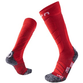 UYN Magma Women's Ski Socks, Dark Red