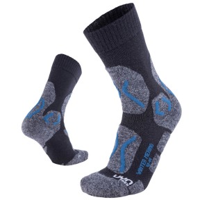 UYN Winter Merino Men's Trekking Socks, Melange/Blue
