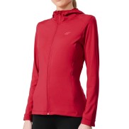 4F BLDF011 Women's Training Zipped Hoodie, Burgundy