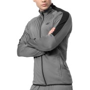 4F BLMF010 Men's Zip-up Training Sweatshirt, Grey
