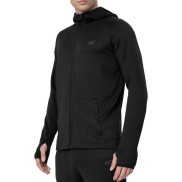 4F BLMF011 Men's Training Zipped Hoodie, Black
