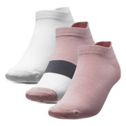 4F Women's Casual Ankle Socks (3-pack), Multicolour 1