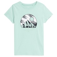 4F F389 Girl's T-Shirt With Print, Mint