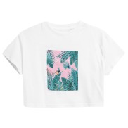 4F F392 Girls Crop-Top T-Shirt, White