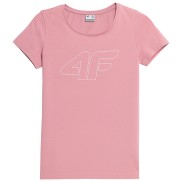 4F F583 Women's Regular T-Shirt With Print, Light Pink