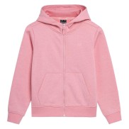 4F JBLD001 Girls Zipped Hooded Sweatshirt, Pink