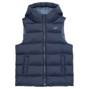 4F JKUMP002 Boy's Quilted Down Vest, Navy