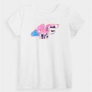 4F JTSD015 Girls T-Shirt, White