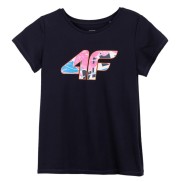 4F JTSD015A Girls T-Shirt, Navy
