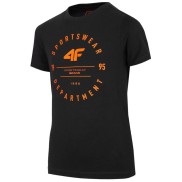 4F JTSM003 Boy's T-Shirt, Deep Black