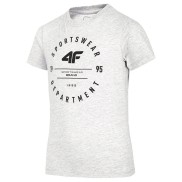 4F JTSM003 Boy's T-Shirt, Light Grey