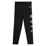 4F Knitted Girls Leggings With Reflective Print, Black
