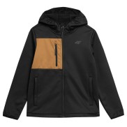4F M041 Boys Windproof Softshell Jacket, Deep Black