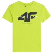 4F M290 Boys T-Shirt With Print, Canary Green