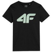 4F M293 Boys T-Shirt With Print, Deep Black