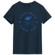 4F M294 Boys T-Shirt With Print, Navy