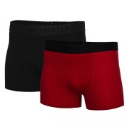 4F Men's Underwear 2 Pack, Red/Black