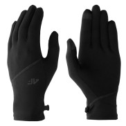 4F REU009 Unisex Touch Screen Knitted Gloves, Black
