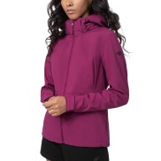 4F SFD001 Women's Windproof Softshell Jacket, Dark Pink