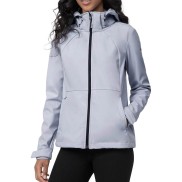 4F SFD001 Women's Windproof Softshell Jacket, Light Blue