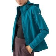 4F SFD002 Women's Windproof Softshell Jacket, Turquoise