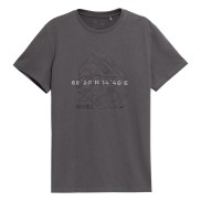 4F TSM061 Men's Organic Cotton Regular T-Shirt, Grey