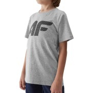 4F TTSHM0794 Boy's Cotton T-Shirt, Light Grey