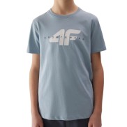 4F TTSHM1113 Boy's T-Shirt, Light Blue