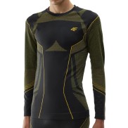 4F USEAM105 Men's Seamless Thermoactive Underwear Top, Black