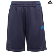 adidas Aeroready Primegreen 3 Stripe Boy's Shorts, Navy/Blue