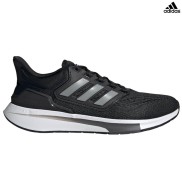 adidas EQ21 Men's Run Shoes, Core Black/Iron Metallic