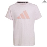 adidas Future Icons 3-Stripes Loose Cotton Girls T-Shirt, Pink