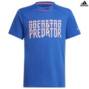 adidas Predator Boys T-Shirt, Hi-Res Blue/Semi Turbo/White
