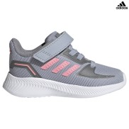 adidas Runfalcon 2.0 Infant Kids Shoes, Halo Silver/Super Pop