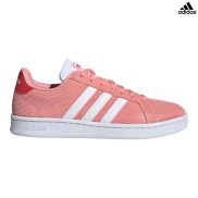 adidas Women's Grand Court Shoes, Pink/White