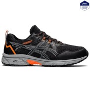 Asics Gel-Venture 8 Waterproof Men's Shoes, Black/Shocking Orange